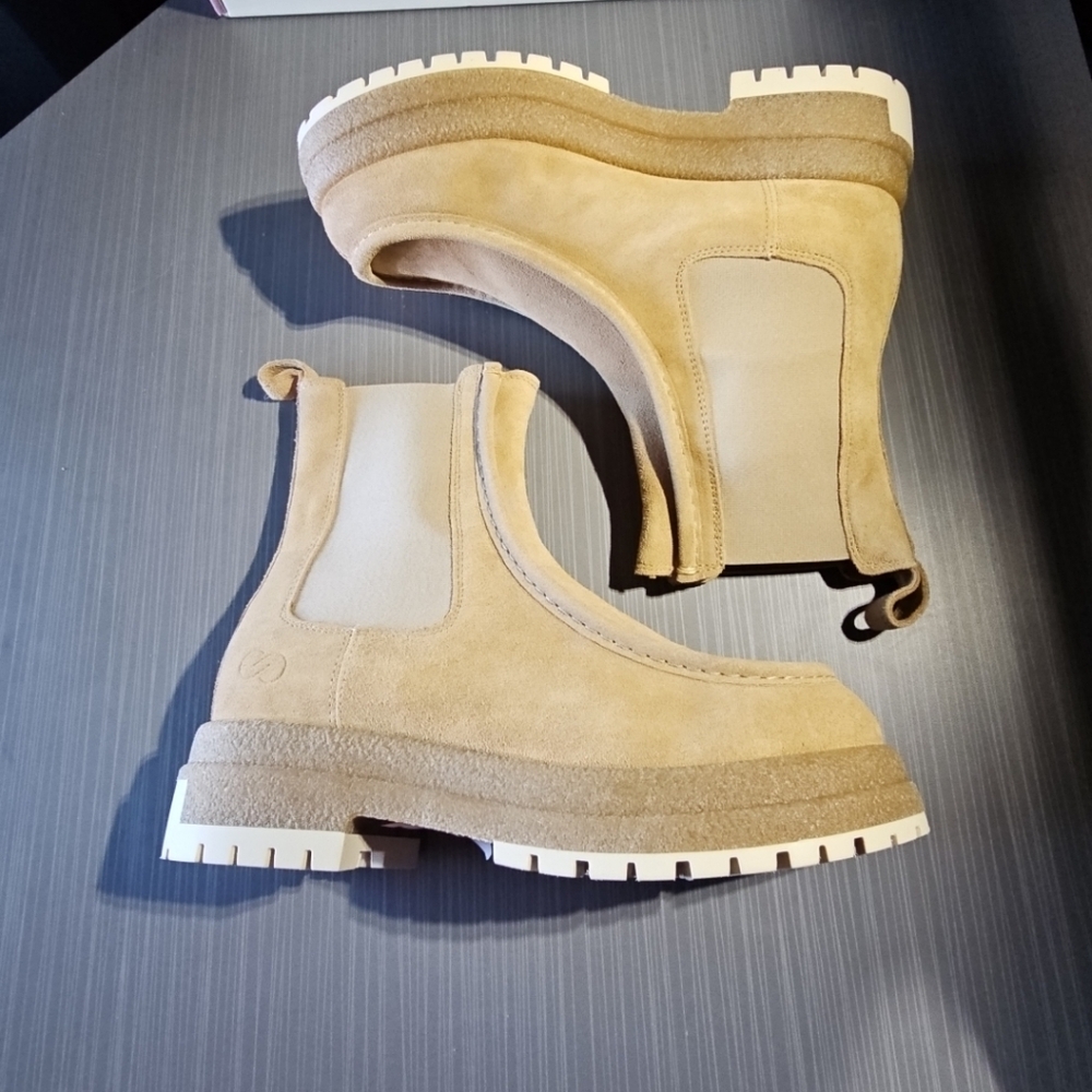 CALIA Women's Samie Moc Toe Pull‎ On Leather Boots Tan Size 9 CA23WMT01-IVY - Picture 9 of 12
